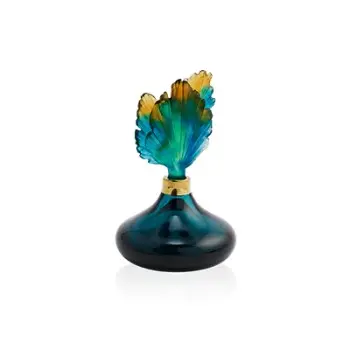 Daum Glass Sculpture Small Perfume Bottle 15 ml by Fleur de Paon 7.3'' x 4.5'' x 4.5''