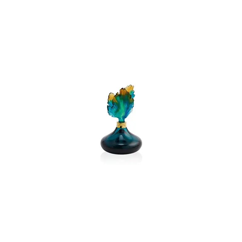 Daum Glass Sculpture Small Perfume Bottle 15 ml by Fleur de Paon 7.3'' x 4.5'' x 4.5''