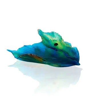 Daum Glass Sculpture Medium Bowl by Fleur de Paon 3.5'' x 12.4'' x 9.8''