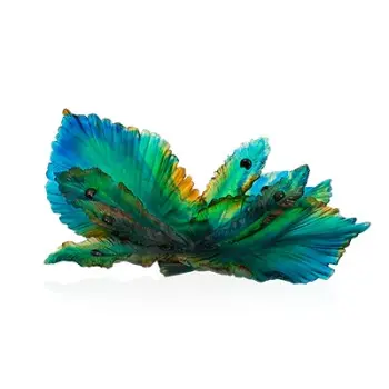 Daum Glass Sculpture Centrepiece by Fleur de Paon 11.2'' x 14.4'' x 24.4''