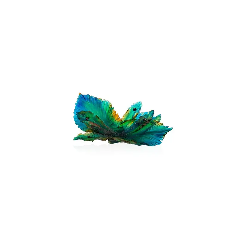 Daum Glass Sculpture Centrepiece by Fleur de Paon 11.2'' x 14.4'' x 24.4''