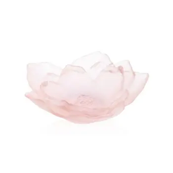 Daum Glass Sculpture Small Pink Bowl by Pink Camelia 1.8'' x 5.3'' x 5.3''