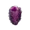 Daum Glass Sculpture Small Violet Vase by Violet Camelia 6.1'' x 4.5'' x 4.5''
