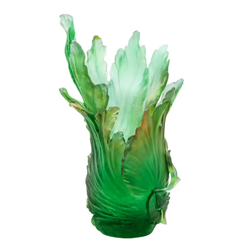 Daum Glass Sculpture Vase by Borneo Emilio Robba 15.4'' x 9.3'' x 8.3'' Daum Glass Sculpture Vase by Borneo Emilio Robba 15.4'' x 9.3'' x 8.3''