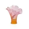 Daum Glass Sculpture Small Vase by Arum Rose 6.9'' x 5.9'' x 5.7''