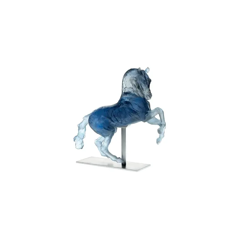 Daum Glass Sculpture Alexandre by Sauvat Jean-Louis 14.6'' x 14.4'' x 4.7''