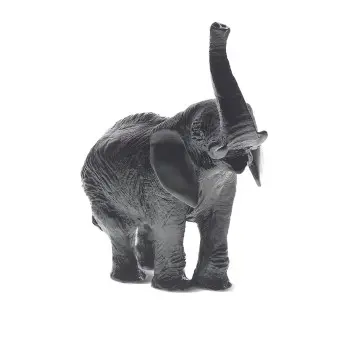 Daum Glass Sculpture Medium Black Elephant by Leroy Jean-François 8.9'' x 9.1'' x 3.9''