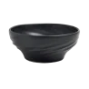 Hand Sculpted Stoneware Twist in Matte Black Finish - Dia: 16 cm H: 6.5 cm - Case of 6