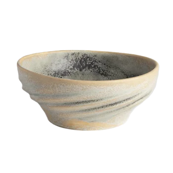 Hand Sculpted Stoneware Twist in Stone Finish - Dia: 16 cm H: 6.5 cm - Case of 6