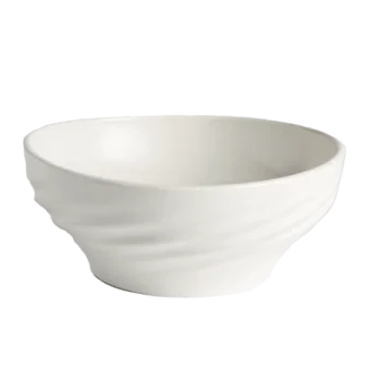 Hand Sculpted Stoneware Twist in Matte White Finish - Dia: 16 cm H: 6.5 cm - Case of 6