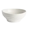 Hand Sculpted Stoneware Twist in Matte White Finish - Dia: 16 cm H: 6.5 cm - Case of 6