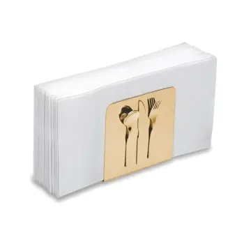 Designer Golden Plated Stainless Steel Manuela Napkin Holder