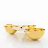 Designer Gold and Stainless Steel Luna Appetizer Holder