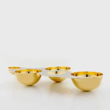 Designer Gold and Stainless Steel Luna Appetizer Holder