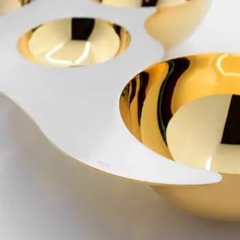 Designer Gold and Stainless Steel Luna Appetizer Holder