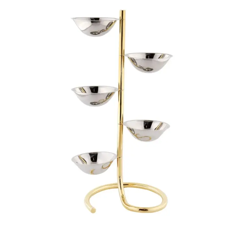 Designer Gold and Stainless Steel Rondelli Vertical Snack Holder