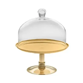 Designer Golden Plated Stainless Steel Lecci Serving Stand 31 cm