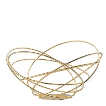 Designer Golden Plated Stainless Steel Potenza Fruit Holder