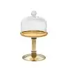 Designer Golden Plated Stainless Steel Lecci Tall Serving Stand 20 cm