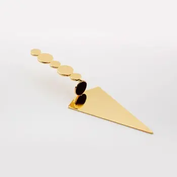Designer Golden Plated Stainless Steel Riviera Pie Server