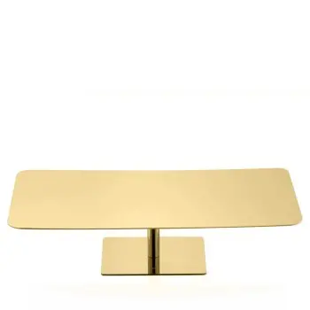 Designer Golden Plated Stainless Steel Rectangular Serving Tray