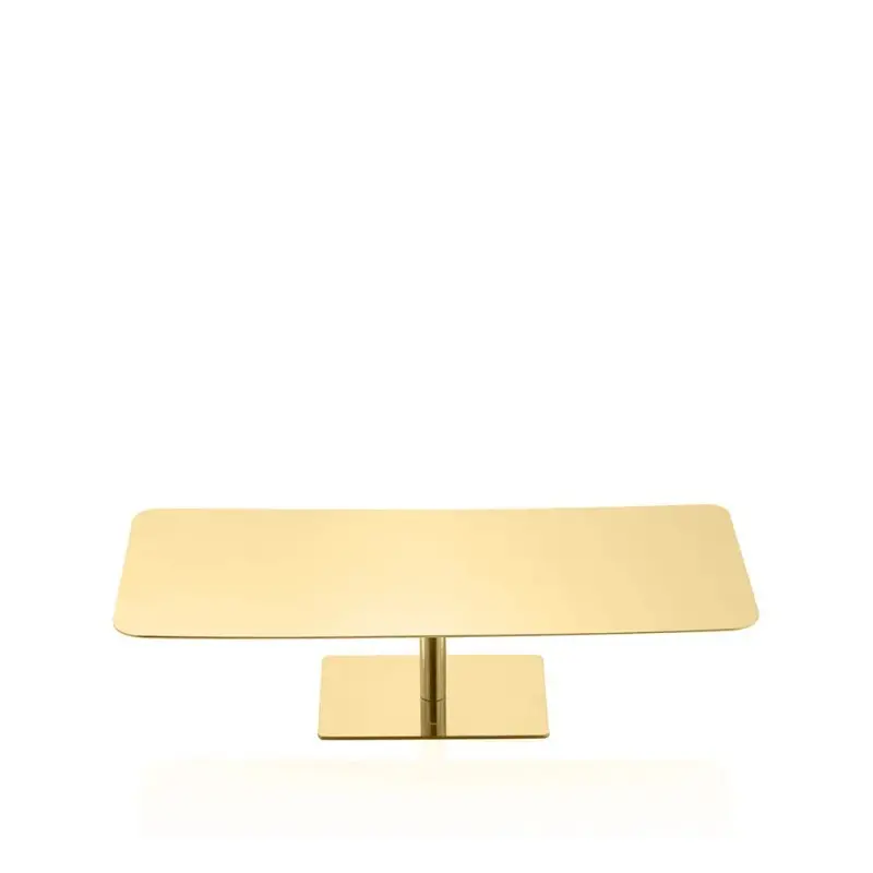 Designer Golden Plated Stainless Steel Rectangular Serving Tray