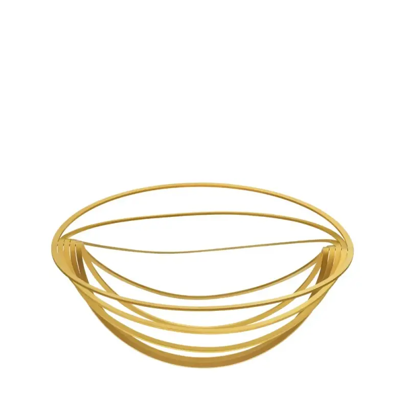 Designer Golden Plated Stainless Steel Linea Fruit Holder 5.5L