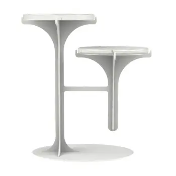 My Glass Studio Petit Fours Stand, White - Set of 2 - 23.6 x 13.9 x 25.2 cm