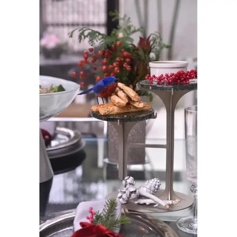 My Glass Studio Petit Fours Stand, Cream - Set of 2 - 23.6 x 13.9 x 25.2 cm My Glass Studio Petit Fours Stand, Cream - Set of 2 - 23.6 x 13.9 x 25.2 cm