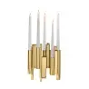 Designer Golden Plated Stainless Steel Manhattan Candlestick with 5 Candles