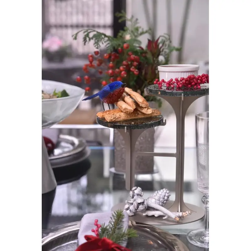 My Glass Studio Petit Fours Stand, Gold - Set of 2 - 23.6 x 13.9 x 25.2 cm My Glass Studio Petit Fours Stand, Gold - Set of 2 - 23.6 x 13.9 x 25.2 cm