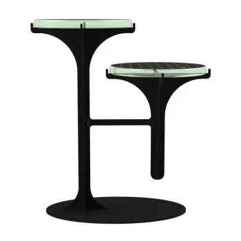 My Glass Studio Petit Fours Stand, Black - Set of 2 - 23.6 x 13.9 x 25.2 cm