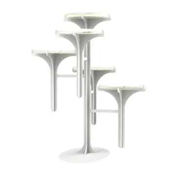 My Glass Studio Petit Fours Stand, White - Set of 2 - Dia: 13 cm, H: 40 cm