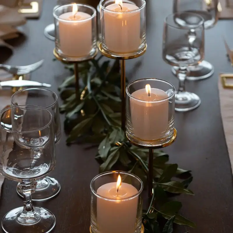 Designer Golden Plated Stainless Steel Leaf Candle Holder Designer Golden Plated Stainless Steel Leaf Candle Holder