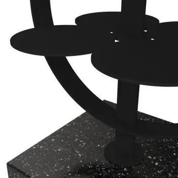 My Glass Studio Petit Fours Stand, Black - Set of 3 - 9.8 x 12.8 x 28 cm