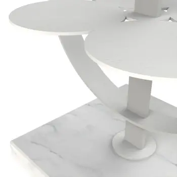 My Glass Studio Petit Fours Stand, White - Set of 3 - 9.8 x 12.8 x 28 cm