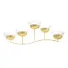 Designer Golden Plated Stainless Steel Fano Appetizer Holder