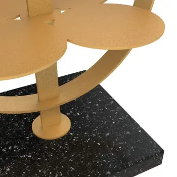 My Glass Studio Petit Fours Stand, Gold - Set of 3 - 9.8 x 12.8 x 28 cm