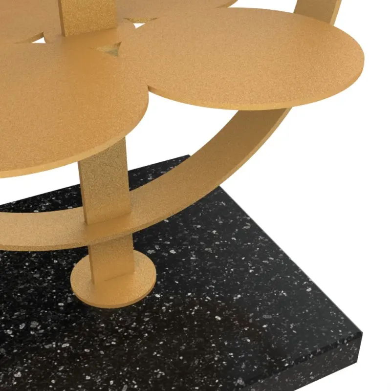 My Glass Studio Petit Fours Stand, Gold - Set of 3 - 9.8 x 12.8 x 28 cm My Glass Studio Petit Fours Stand, Gold - Set of 3 - 9.8 x 12.8 x 28 cm