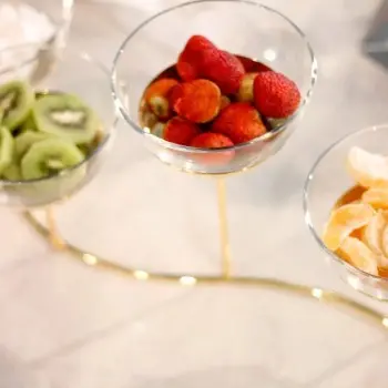 Designer Golden Plated Stainless Steel Fano Appetizer Holder