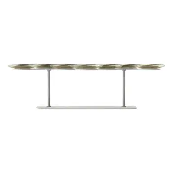 My Glass Studio Petit Fours Stand, Gold - Set of 2 - 47.5 x 27.0 x 12 cm
