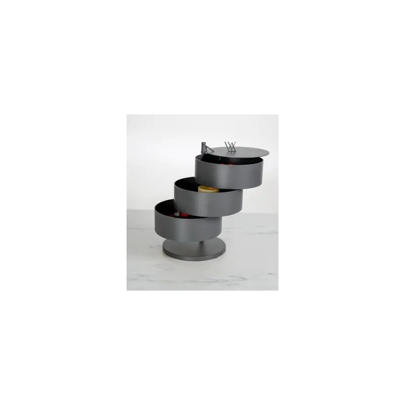 My Glass Studio Revolving Tea Stand, Black - 26.0 x 20.5 x 31 cm