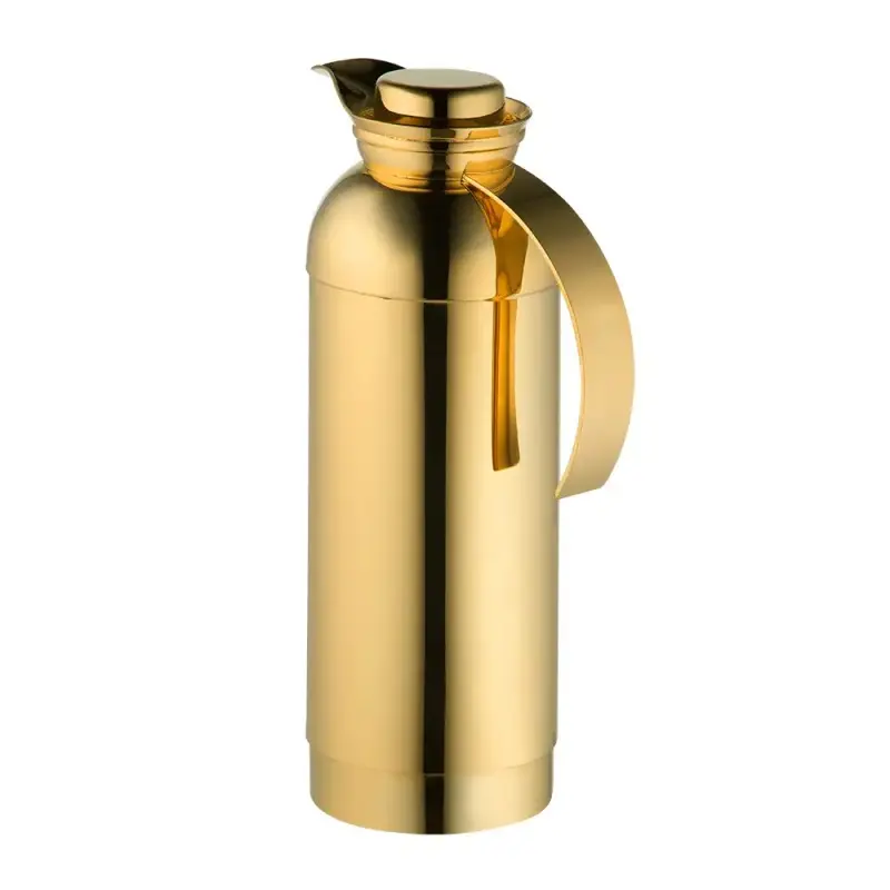 Designer Golden Plated Stainless Steel Catania Thermos 1L Designer Golden Plated Stainless Steel Catania Thermos 1L