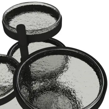 My Glass Studio Floor Tea Stand, Grey - Dia: 43 cm, H: 120 cm