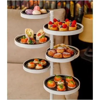 My Glass Studio Floor Tea Stand, Grey - Dia: 43 cm, H: 120 cm