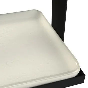 My Glass Studio 2 Tier Cake Stand, Cream - 19.0 x 19.0 x 21.0 cm