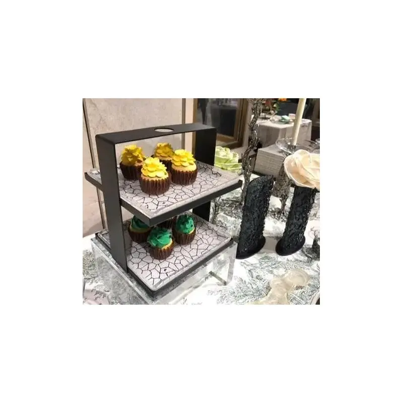 My Glass Studio 2 Tier Cake Stand, Cream - 19.0 x 19.0 x 21.0 cm My Glass Studio 2 Tier Cake Stand, Cream - 19.0 x 19.0 x 21.0 cm