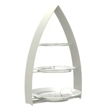 My Glass Studio Tea Stand, Grey - Set of 2 - 35.0 x 24.0 x 56 cm