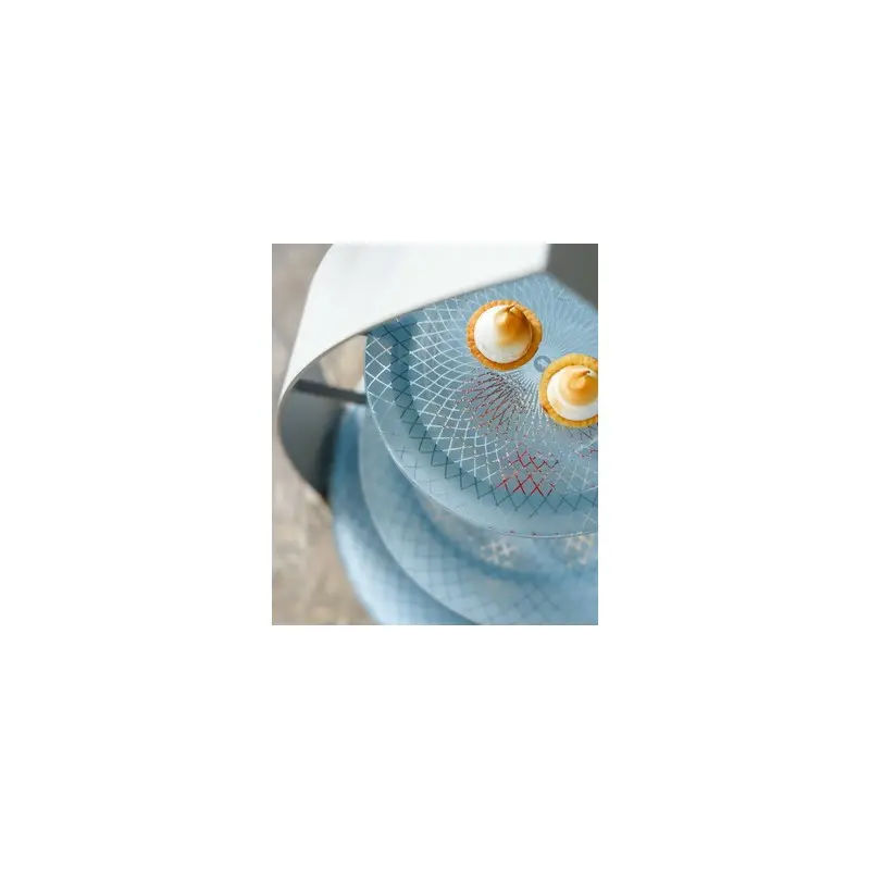 My Glass Studio Tea Stand, Grey - Set of 2 - 35.0 x 24.0 x 56 cm