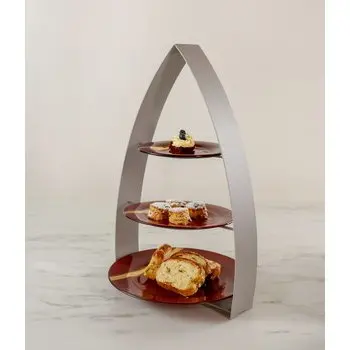 My Glass Studio Tea Stand, Black - Set of 2 - 35.0 x 24.0 x 56 cm